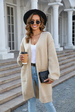 Load image into Gallery viewer, Womens Sweater-Open Front Dropped Shoulder Cardigan with Pocket | Coat & Jacket & Cardigan