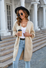 Load image into Gallery viewer, Womens Sweater-Open Front Dropped Shoulder Cardigan with Pocket | Coat & Jacket & Cardigan