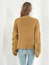 Load image into Gallery viewer, Womens Sweater-Open Front Ribbed Trim Cardigan