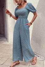 Load image into Gallery viewer, Womens Jumpsuit-Printed Square Neck Jumpsuit with Pockets