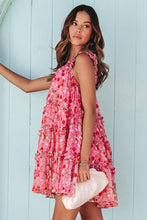 Load image into Gallery viewer, Womens Mini Dress-Printed Square Neck Sleeveless Mini Dress