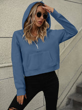 Load image into Gallery viewer, Womens Top-Raglan Sleeve Zip-Up Hoodie with Pocket | Coat & Jacket & Cardigan