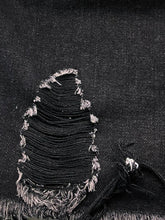 Load image into Gallery viewer, Womens Jacket-Raw Hem Collared Neck Long Sleeve Denim Jacket