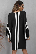 Load image into Gallery viewer, Womens Sweater Dress-Ribbed Round Neck Long Sleeve Sweater Dress | Dress