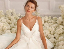 Load image into Gallery viewer, A Line Beach Wedding Dress-V-Neck A-Line Wedding Dress | Wedding Dresses