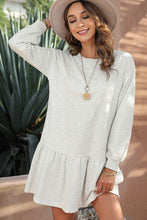 Load image into Gallery viewer, Womens Mini Dress-Round Neck Dropped Shoulder Mini Dress | dress