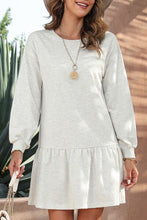 Load image into Gallery viewer, Womens Mini Dress-Round Neck Dropped Shoulder Mini Dress | dress