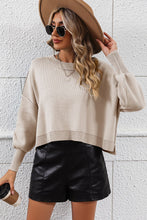 Load image into Gallery viewer, Womens Sweater-Round Neck Dropped Shoulder Pullover Sweater | Cami Top