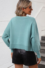 Load image into Gallery viewer, Womens Sweater-Round Neck Dropped Shoulder Pullover Sweater | Cami Top