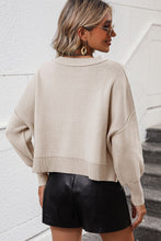 Load image into Gallery viewer, Womens Sweater-Round Neck Dropped Shoulder Pullover Sweater | Cami Top
