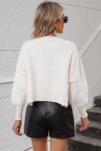 Load image into Gallery viewer, Womens Sweater-Round Neck Dropped Shoulder Pullover Sweater | Cami Top