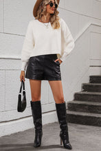 Load image into Gallery viewer, Womens Sweater-Round Neck Dropped Shoulder Pullover Sweater | Cami Top