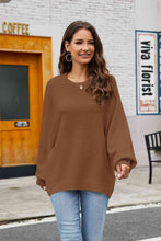Load image into Gallery viewer, Womens Sweater-Round Neck Long Sleeve Sweater