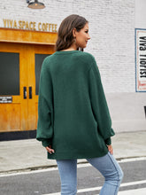 Load image into Gallery viewer, Womens Sweater-Round Neck Ribbed Trim Sweater