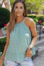 Load image into Gallery viewer, Womens Cami Top-Round Neck Tied Peplum Cami | Tops/Blouses & Shirts