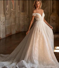 Load image into Gallery viewer, Sexy Short Sleeve Flower Lace Vintage Wedding Dress Broke Girl Philanthropy