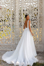 Load image into Gallery viewer, Simple Wedding Dress- V Neck Bridal Gown | Wedding Dresses