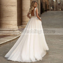 Load image into Gallery viewer, Bohemian Wedding Dress-Simple A-line Lace Beach Wedding Dress | Wedding Dresses