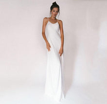 Load image into Gallery viewer, Simple Wedding Dress-Satin Beach Wedding Gown | Wedding Dresses