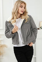 Load image into Gallery viewer, Womens Jacket-Snap Down Casual Collared Jacket