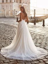 Load image into Gallery viewer, Beach Wedding Dress-Simple Backless Bridal Gown | Wedding Dresses