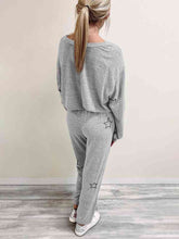 Load image into Gallery viewer, Womens Pants Set-Star Print Long Sleeve Top and Pants Lounge Set