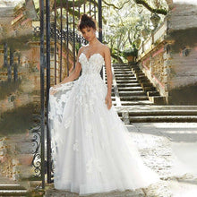 Load image into Gallery viewer, Lace Wedding Dress-Strapless A Line Bridal Gown | Wedding Dresses