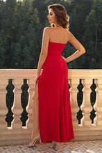 Load image into Gallery viewer, Womens Maxi Dress-Strapless Split Maxi Dress