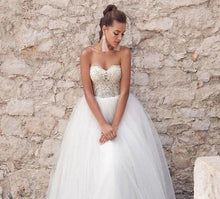 Load image into Gallery viewer, Lace Wedding Dress-Sweetheart Backless Beach Wedding Dress | Wedding Dresses