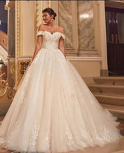 Load image into Gallery viewer, Off the Shoulder Wedding Dress-Sweetheart Lace Princess Bridal Gown | Wedding Dresses