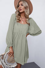 Load image into Gallery viewer, Womens Mini Dress-Textured Square Neck Mini Dress | Dress