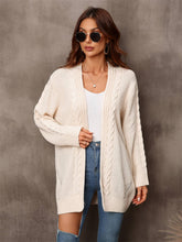 Load image into Gallery viewer, Womens Sweater-Warm Fall Mixed Knit Open Front Longline Cardigan