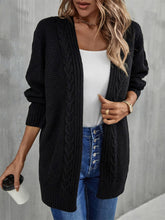 Load image into Gallery viewer, Womens Sweater-Warm Fall Mixed Knit Open Front Longline Cardigan