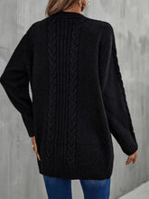Load image into Gallery viewer, Womens Sweater-Warm Fall Mixed Knit Open Front Longline Cardigan
