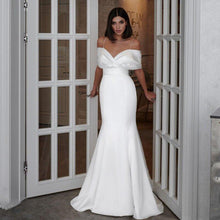 Load image into Gallery viewer, Satin Wedding Dress-Bohemian Beach Bridal Gown | 0