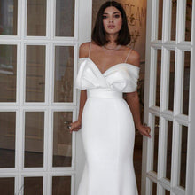 Load image into Gallery viewer, Satin Wedding Dress-Bohemian Beach Bridal Gown | 0