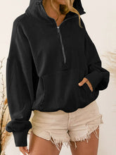 Load image into Gallery viewer, Womens Top-Zip-Up Dropped Shoulder Hoodie | Coat & Jacket & Cardigan