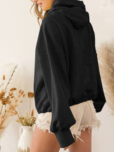Load image into Gallery viewer, Womens Top-Zip-Up Dropped Shoulder Hoodie | Coat & Jacket & Cardigan