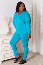 Load image into Gallery viewer, Basic Bae Full Size V-Neck Soft Rayon Long Sleeve Top and Pants Lounge Set | leggings