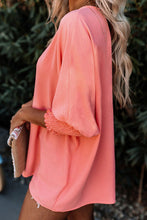 Load image into Gallery viewer, Womens Blouse-MAMA Graphic Round Neck Lantern Sleeve Blouse | Tops/Blouses & Shirts