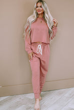 Load image into Gallery viewer, Activewear | Pink Solid Sport Boxy Fit Pullover &amp; Pants Outfit
