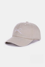 Load image into Gallery viewer, Pink Cotton Sports Hat | Bow Embroidered Washes Caps
