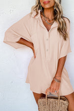 Load image into Gallery viewer, Apricot Half Button Collared Loose Romper
