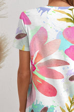 Load image into Gallery viewer, Womens T Shirt | Printed V-Neck Short Sleeve T-Shirt | Top
