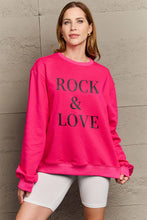 Load image into Gallery viewer, ROCK ＆ LOVE Sweatshirt | Graphic Round Neck Sweatshirt
