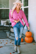 Load image into Gallery viewer, Oversized Sweatshirt | Rose Exposed Seam Twist Open Back
