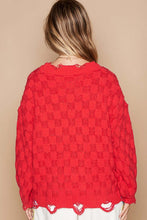 Load image into Gallery viewer, Chenille Sweater | Distressed Edge Checkered
