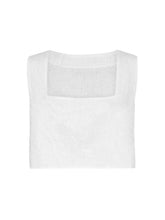 Load image into Gallery viewer, White Shorts Set | Square Neck Sleeveless Top Shorts Set
