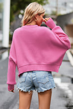 Load image into Gallery viewer, Ribbed Trim Drop Shoulder Baggy Sweater | Tops/Sweaters &amp; Cardigans
