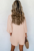 Load image into Gallery viewer, Apricot Half Button Collared Loose Romper
